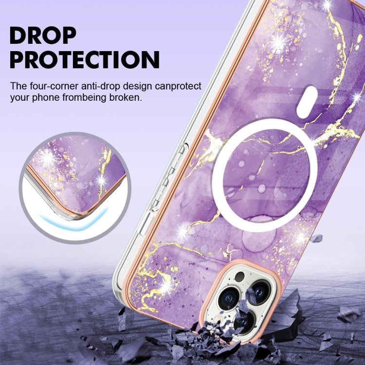 Marble Pattern Dual-side IMD Magsafe TPU Phone Case, For iPhone 15 Pro Max, For iPhone 14 Plus, For iPhone 15 Pro