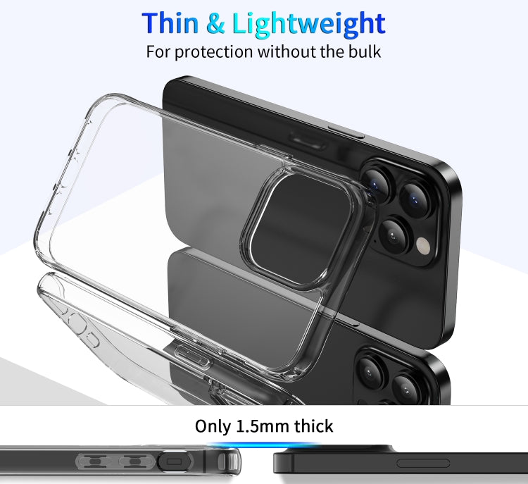 Shockproof Transparent Acrylic Phone Case, For iPhone 15 Pro Max, For iPhone 15 Pro, For iPhone 15 Plus, For iPhone 15