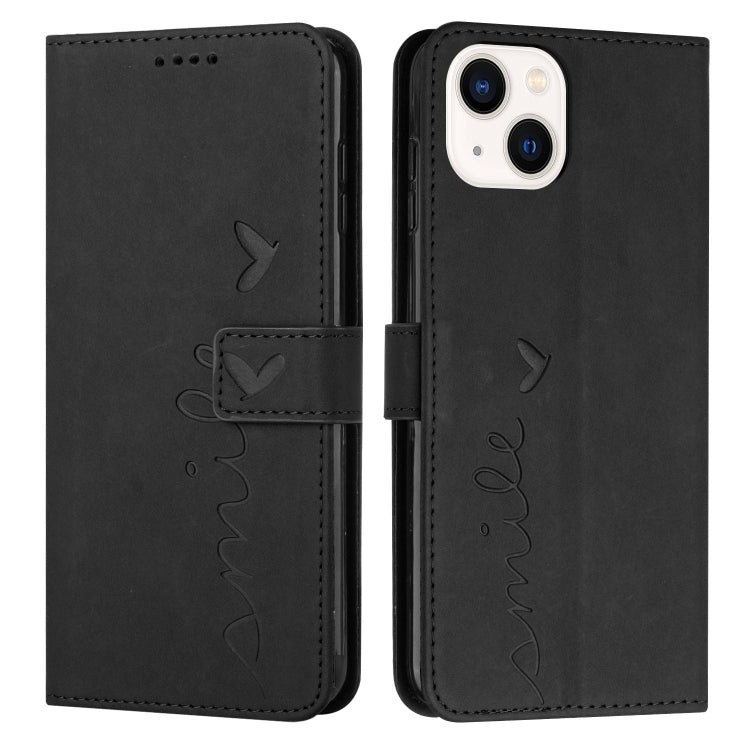 Skin Feel Heart Pattern Leather Phone Case