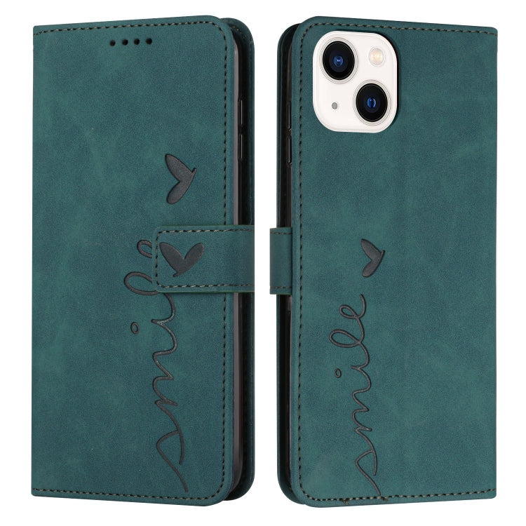 Skin Feel Heart Pattern Leather Phone Case