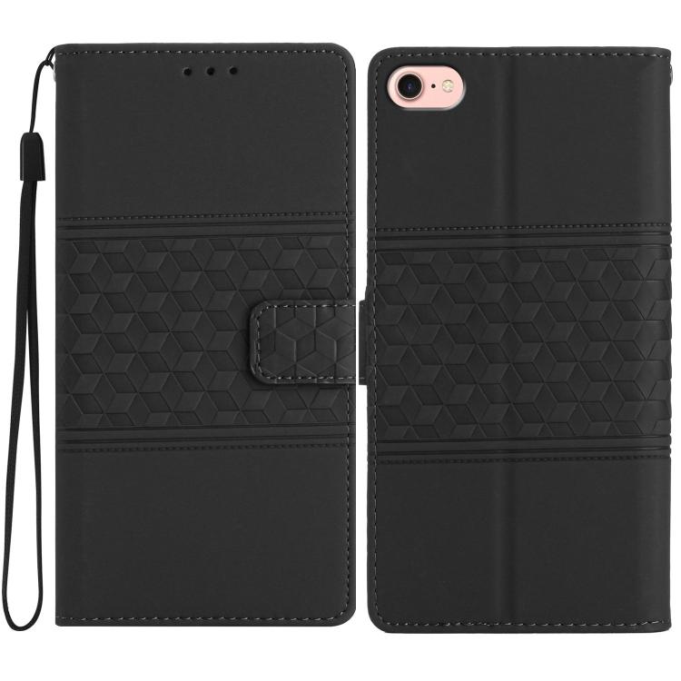 Diamond Embossed Skin Feel Leather Phone Case, For iPhone 16e, For iPhone 16 Pro Max, For iPhone 16 Pro, For iPhone 16 Plus