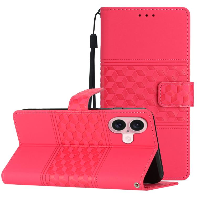 Diamond Embossed Skin Feel Leather Phone Case, For iPhone 17 Pro Max, For iPhone 17 Pro, For iPhone 17, For iPhone 17 Air