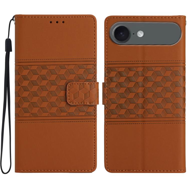 Diamond Embossed Skin Feel Leather Phone Case, For iPhone 16e, For iPhone 16 Pro Max, For iPhone 16 Pro, For iPhone 16 Plus