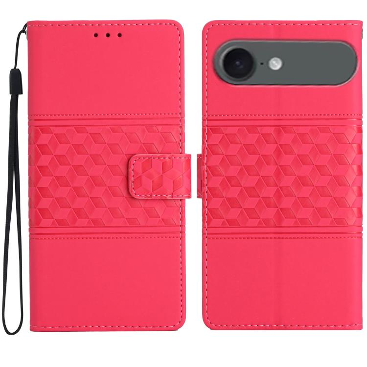 Diamond Embossed Skin Feel Leather Phone Case, For iPhone 16e, For iPhone 16 Pro Max, For iPhone 16 Pro, For iPhone 16 Plus
