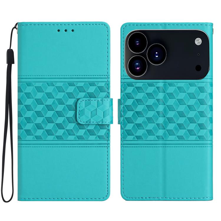 Diamond Embossed Skin Feel Leather Phone Case, For iPhone 17 Pro Max, For iPhone 17 Pro, For iPhone 17, For iPhone 17 Air