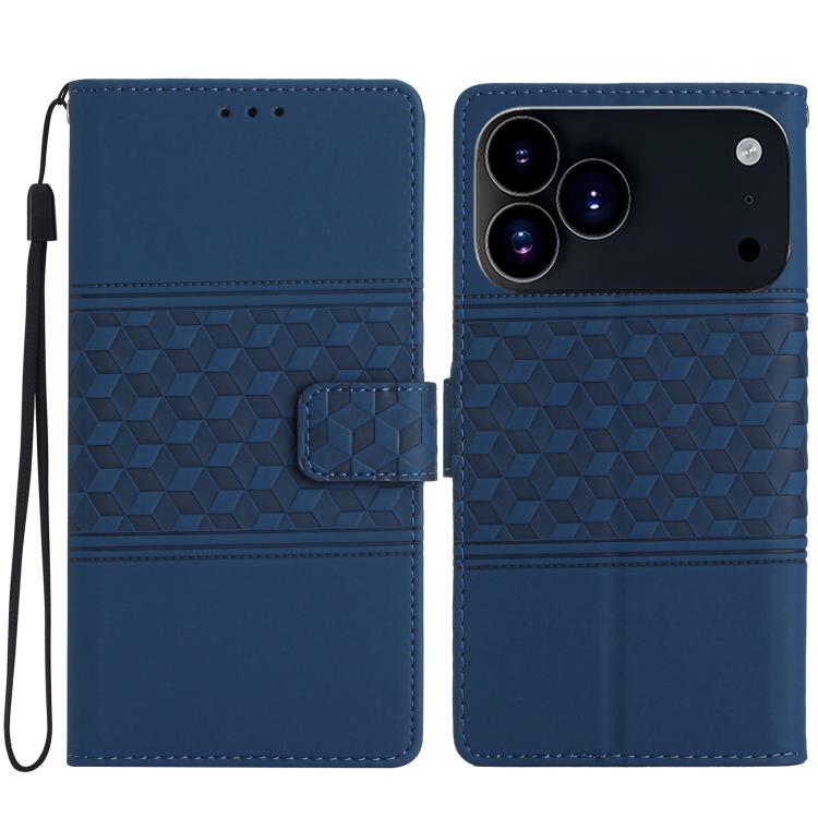Diamond Embossed Skin Feel Leather Phone Case, For iPhone 17 Pro Max, For iPhone 17 Pro, For iPhone 17, For iPhone 17 Air