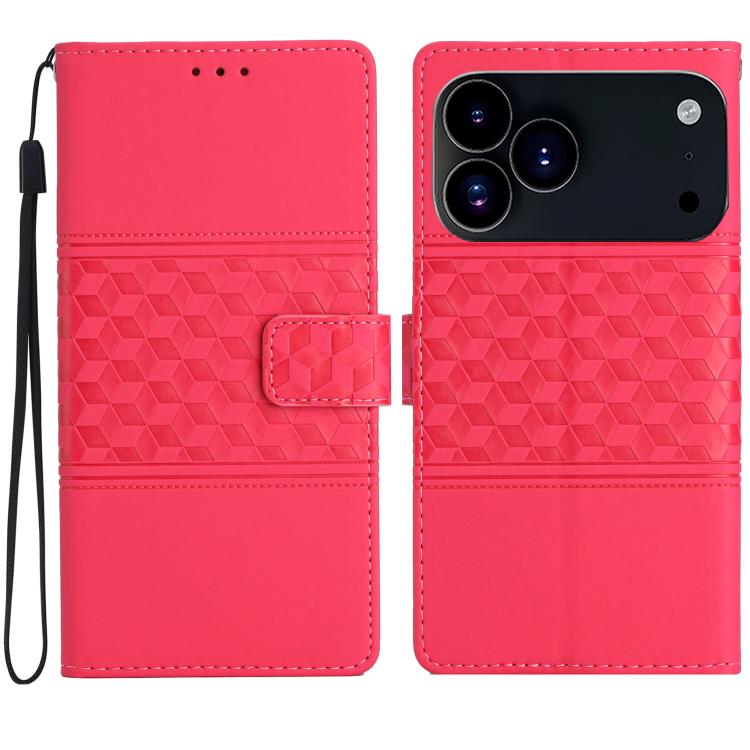 Diamond Embossed Skin Feel Leather Phone Case, For iPhone 17 Pro Max, For iPhone 17 Pro, For iPhone 17, For iPhone 17 Air