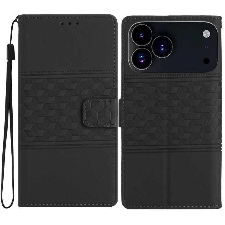 Diamond Embossed Skin Feel Leather Phone Case, For iPhone 17 Pro Max, For iPhone 17 Pro, For iPhone 17, For iPhone 17 Air