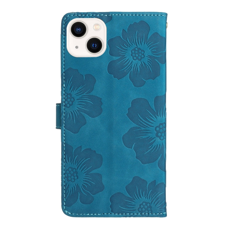 Flower Embossing Pattern Leather Phone Case, For iPhone 15, For iPhone 14 Plus, For iPhone 14, For iPhone 14 Pro