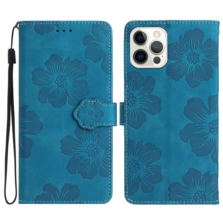 Flower Embossing Pattern Leather Phone Case, For iPhone 15, For iPhone 14 Plus, For iPhone 14, For iPhone 14 Pro