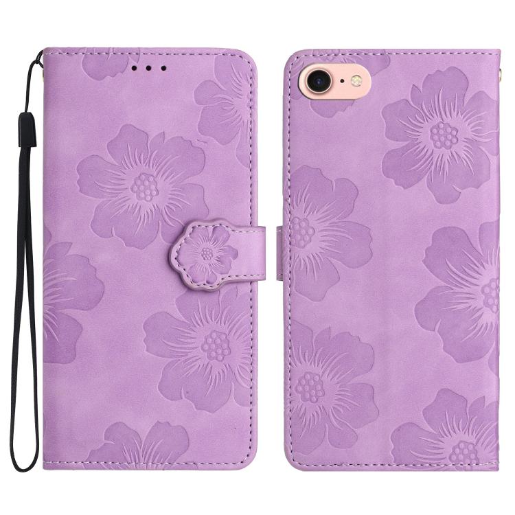 Flower Embossing Pattern Leather Phone Case, For iPhone 16e, For iPhone 16 Pro Max, For iPhone 16 Pro, For iPhone 16 Plus