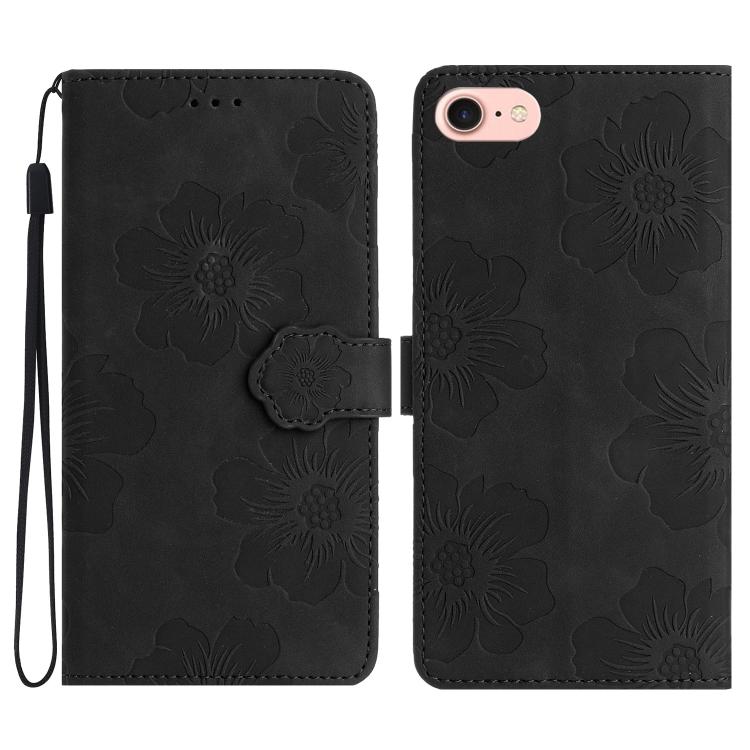 Flower Embossing Pattern Leather Phone Case, For iPhone 16e, For iPhone 16 Pro Max, For iPhone 16 Pro, For iPhone 16 Plus