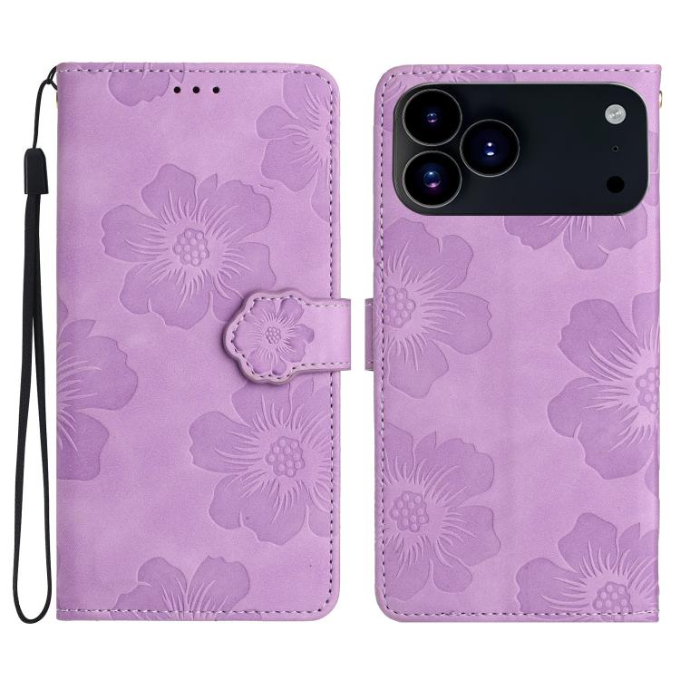 Flower Embossing Pattern Leather Phone Case, For iPhone 17 Pro Max, For iPhone 17 Pro, For iPhone 17, For iPhone 17 Air