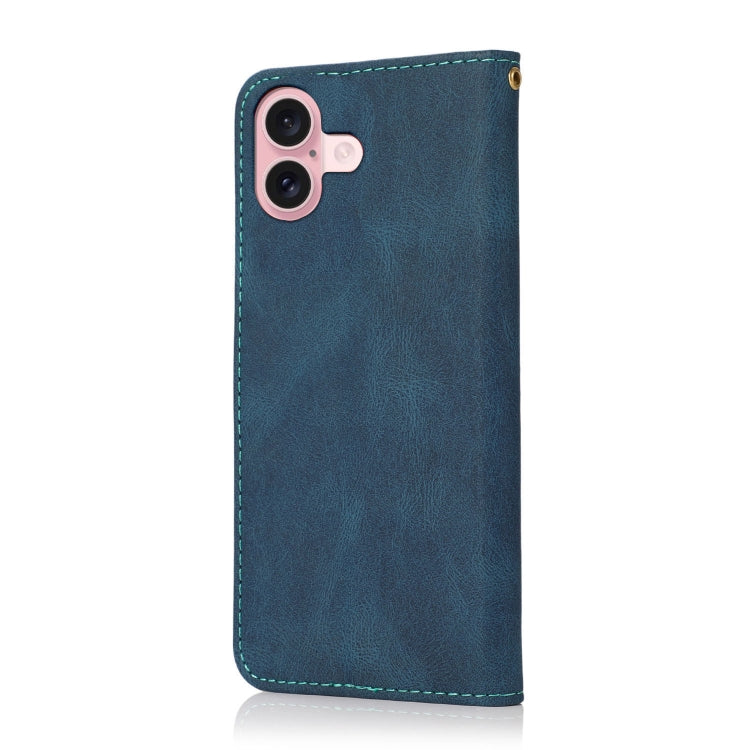 Dual-color Stitching Leather Phone Case