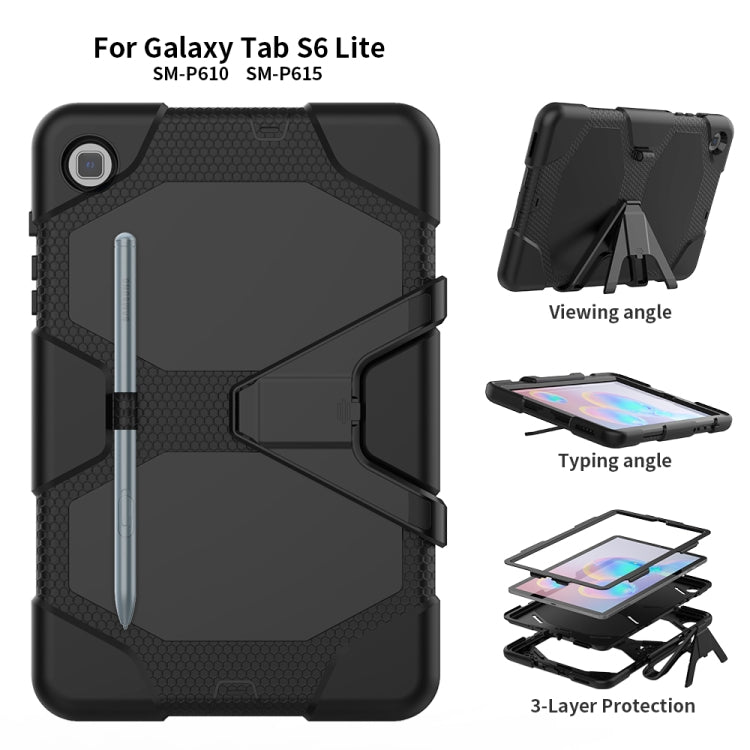 For Samsung Galaxy Tab S6 Lite P610 Shockproof Colorful Silicon + PC Protective Case with Holder & Pen Slot, For Samsung Galaxy Tab S6 Lite P610