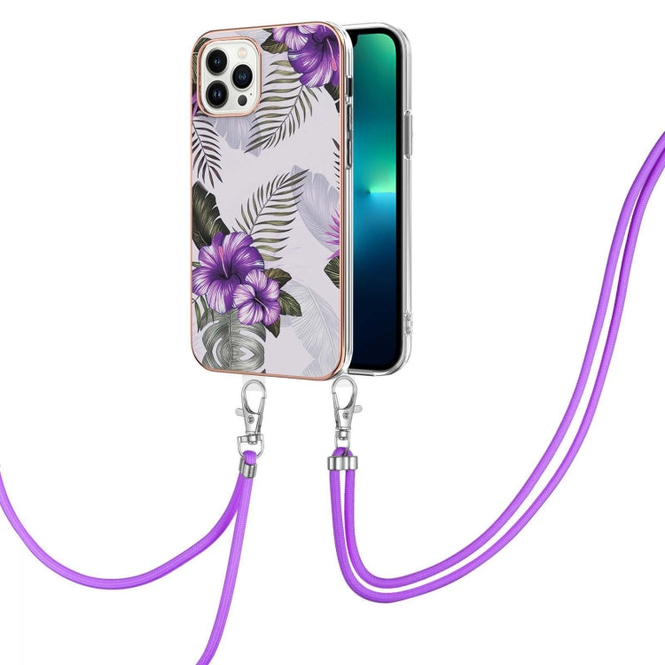 Electroplating Pattern IMD TPU Shockproof Case with Neck Lanyard, For iPhone 16 Pro Max, For iPhone 16 Pro, For iPhone 16 Plus, For iPhone 16