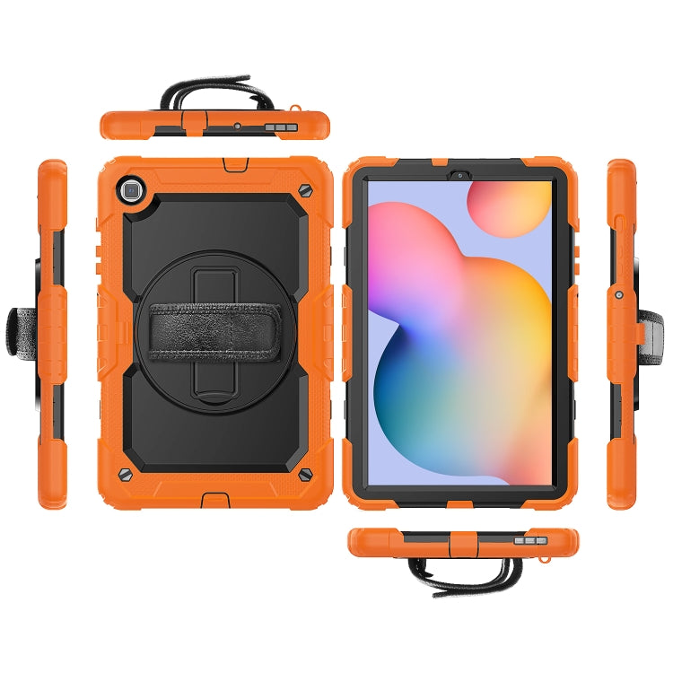 For Samsung Galaxy Tab S6 Lite P610 Shockproof Colorful Silicone + PC Protective Case with Holder & Shoulder Strap & Hand Strap & Pen Slot, For Samsung Galaxy Tab S6 Lite P610