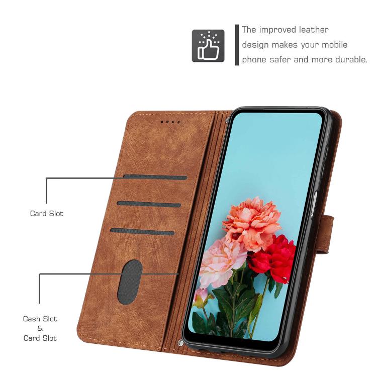 Skin Feel Stripe Pattern Leather Phone Case with Lanyard, For iPhone 18 Pro / 17 Pro, For iPhone 18 Pro Max / 17 Pro Max, For iPhone 17, For iPhone 17 Air