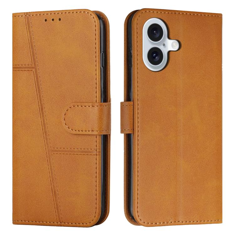 Stitching Calf Texture Buckle Leather Phone Case