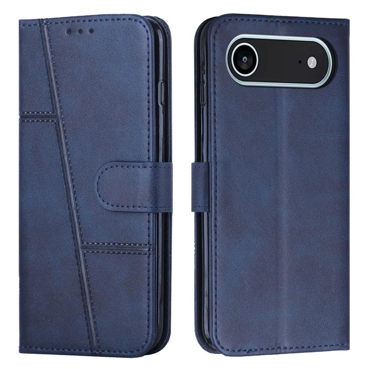 Stitching Calf Texture Buckle Leather Phone Case