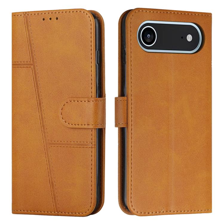 Stitching Calf Texture Buckle Leather Phone Case