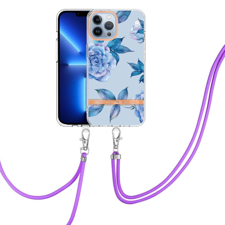 Flowers and Plants Series IMD TPU Phone Case with Lanyard, For iPhone 15 Pro Max, For iPhone 15 Pro, For iPhone 15 Plus, For iPhone 15