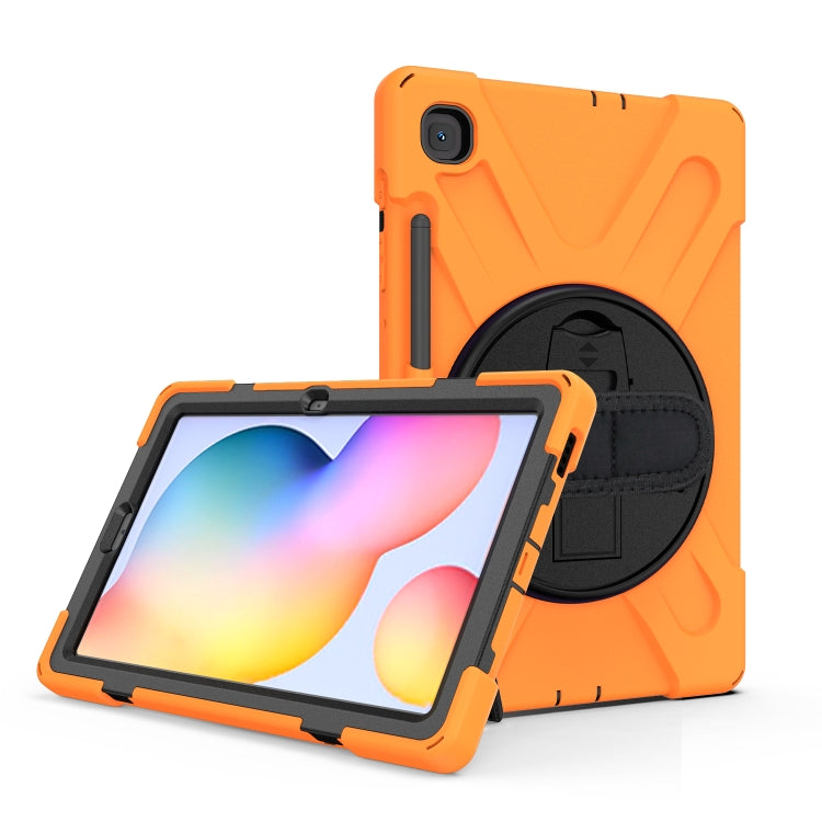 Shockproof Colorful Silicone + PC Protective Case with Holder & Shoulder Strap & Hand Strap & Pen Slot