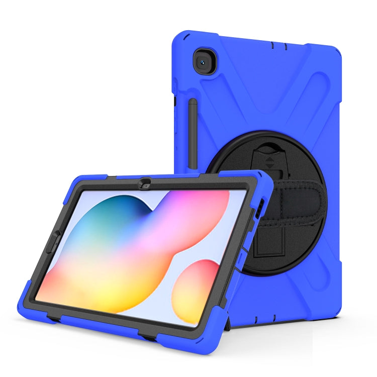 Shockproof Colorful Silicone + PC Protective Case with Holder & Shoulder Strap & Hand Strap & Pen Slot