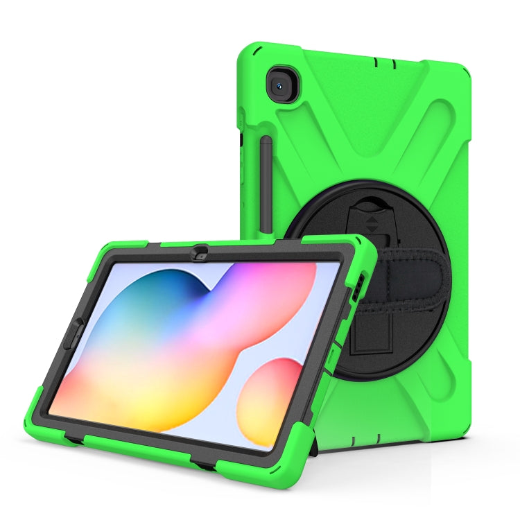 Shockproof Colorful Silicone + PC Protective Case with Holder & Shoulder Strap & Hand Strap & Pen Slot