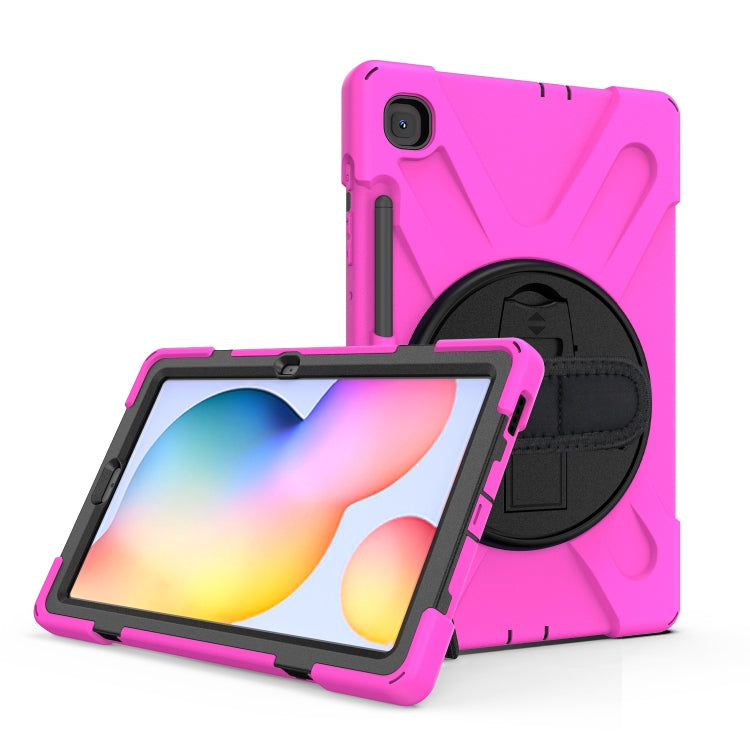 Shockproof Colorful Silicone + PC Protective Case with Holder & Shoulder Strap & Hand Strap & Pen Slot