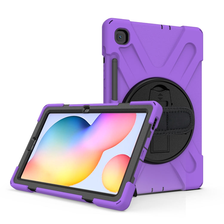 Shockproof Colorful Silicone + PC Protective Case with Holder & Shoulder Strap & Hand Strap & Pen Slot