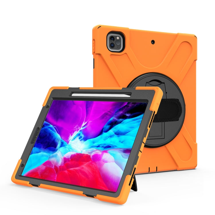 Shockproof Colorful Silicone + PC Protective Case with Holder & Shoulder Strap & Hand Strap & Pen Slot
