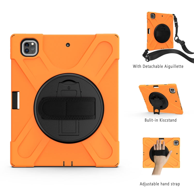 Shockproof Colorful Silicone + PC Protective Case with Holder & Shoulder Strap & Hand Strap & Pen Slot