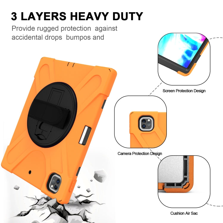 Shockproof Colorful Silicone + PC Protective Case with Holder & Shoulder Strap & Hand Strap & Pen Slot
