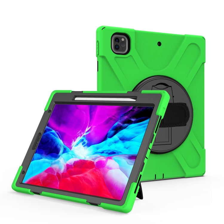 Shockproof Colorful Silicone + PC Protective Case with Holder & Shoulder Strap & Hand Strap & Pen Slot