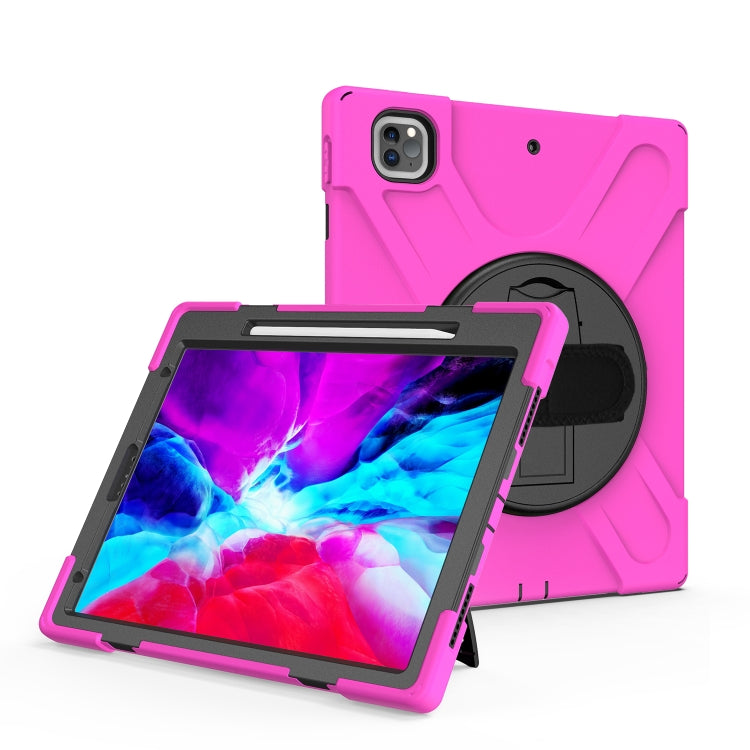 Shockproof Colorful Silicone + PC Protective Case with Holder & Shoulder Strap & Hand Strap & Pen Slot