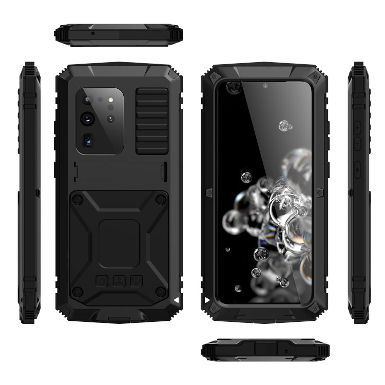 R-JUST Waterproof Shockproof Dustproof Metal + Silicone Protective Case