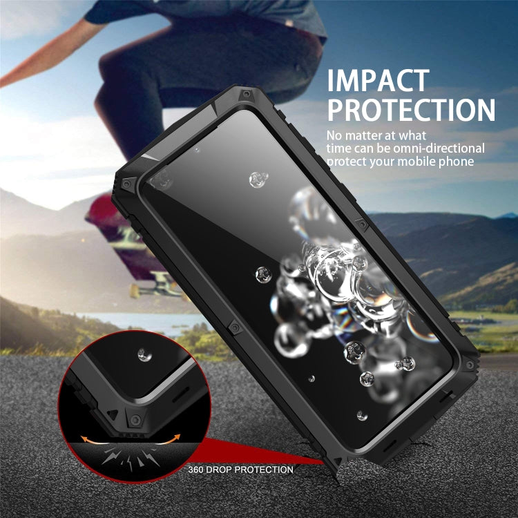 R-JUST Waterproof Shockproof Dustproof Metal + Silicone Protective Case