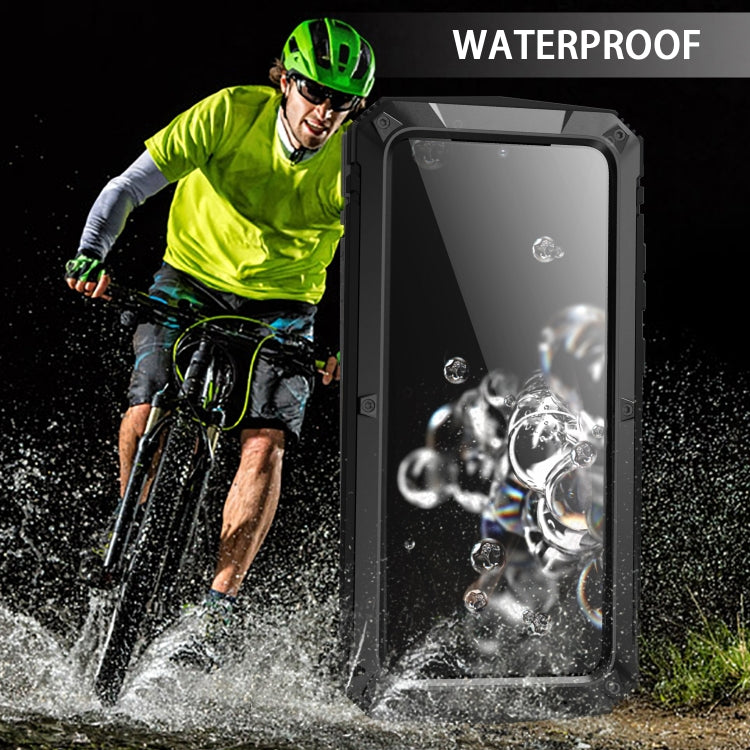 R-JUST Waterproof Shockproof Dustproof Metal + Silicone Protective Case