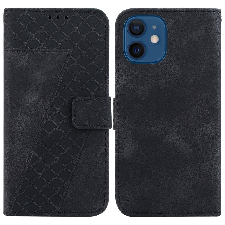 Seven-shaped Embossed Leather Phone Case, For iPhone 13, For iPhone 13 mini, For iPhone 12 / 12 Pro, For iPhone 12 Pro Max