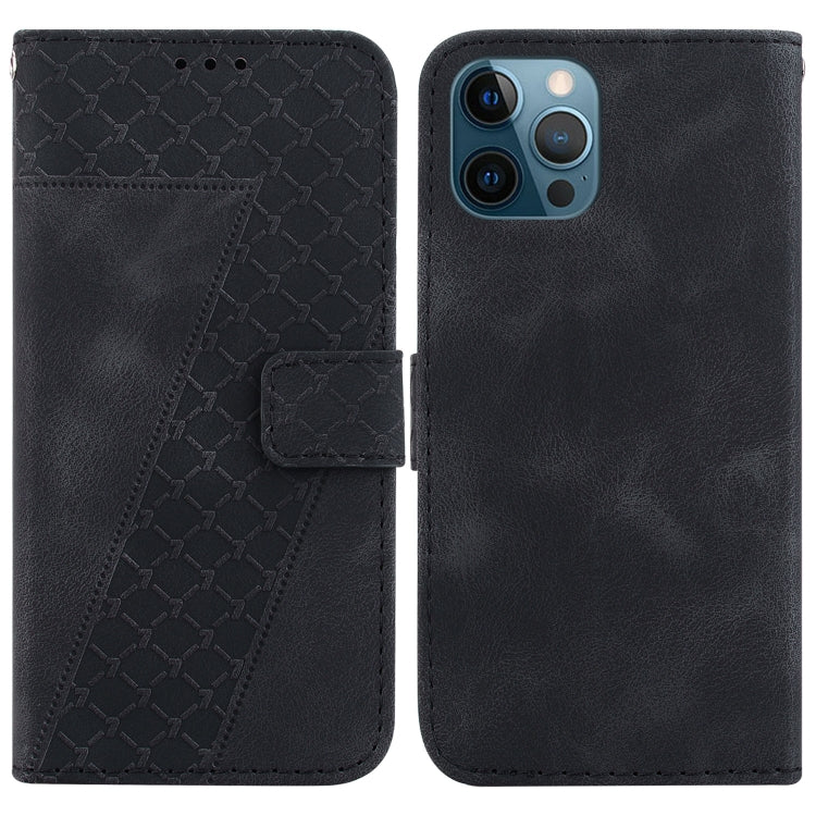Seven-shaped Embossed Leather Phone Case, For iPhone 13, For iPhone 13 mini, For iPhone 12 / 12 Pro, For iPhone 12 Pro Max