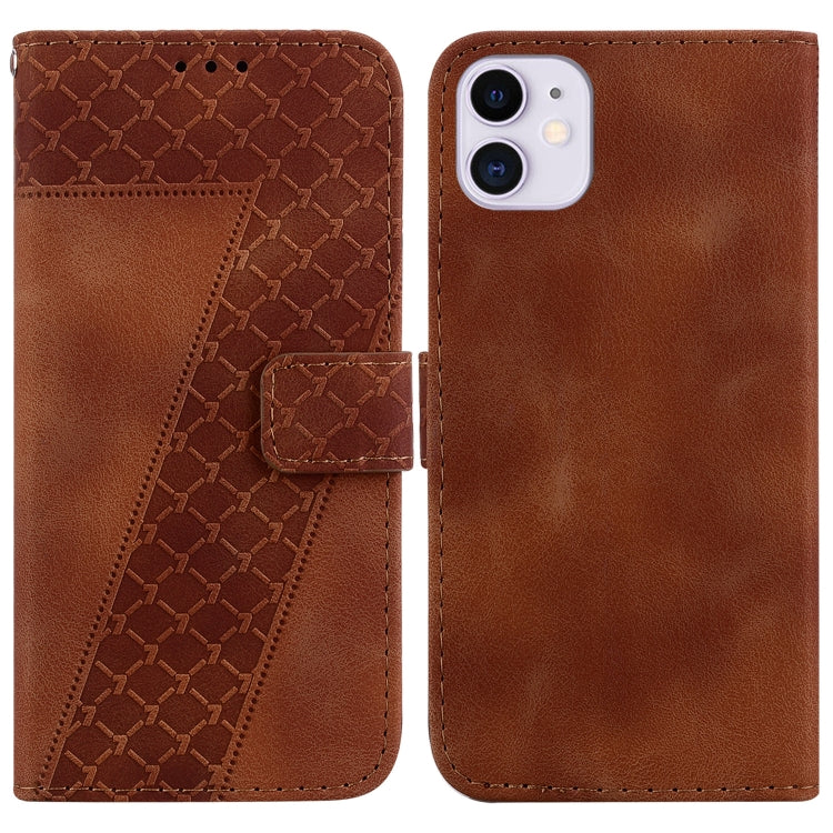 Seven-shaped Embossed Leather Phone Case, For iPhone 12 mini, For iPhone 11 Pro Max, For iPhone 11, For iPhone 11 Pro