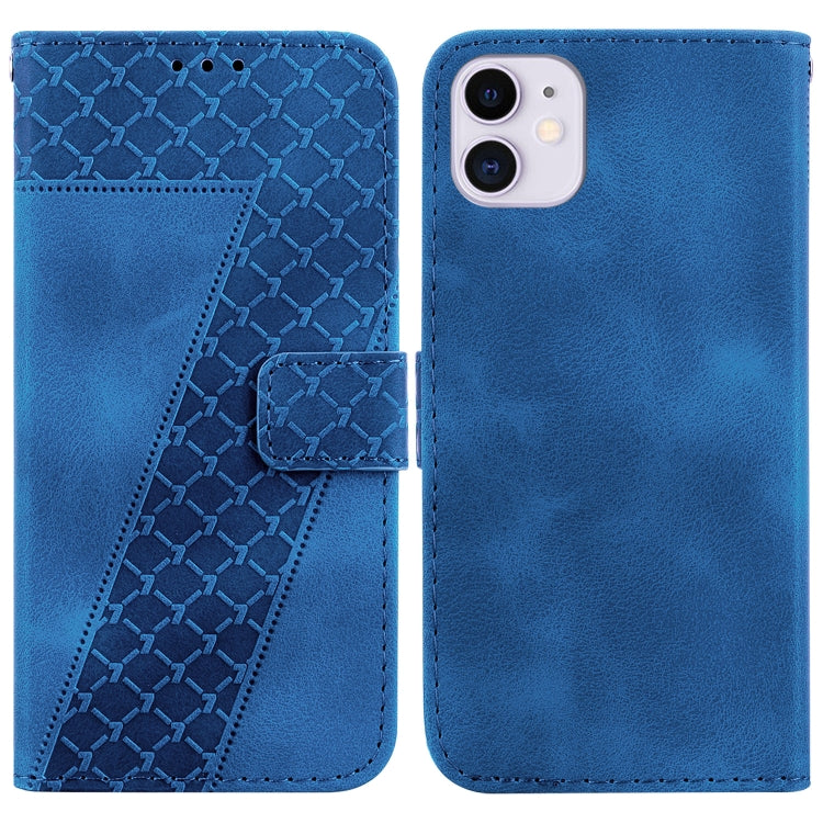 Seven-shaped Embossed Leather Phone Case, For iPhone 12 mini, For iPhone 11 Pro Max, For iPhone 11, For iPhone 11 Pro