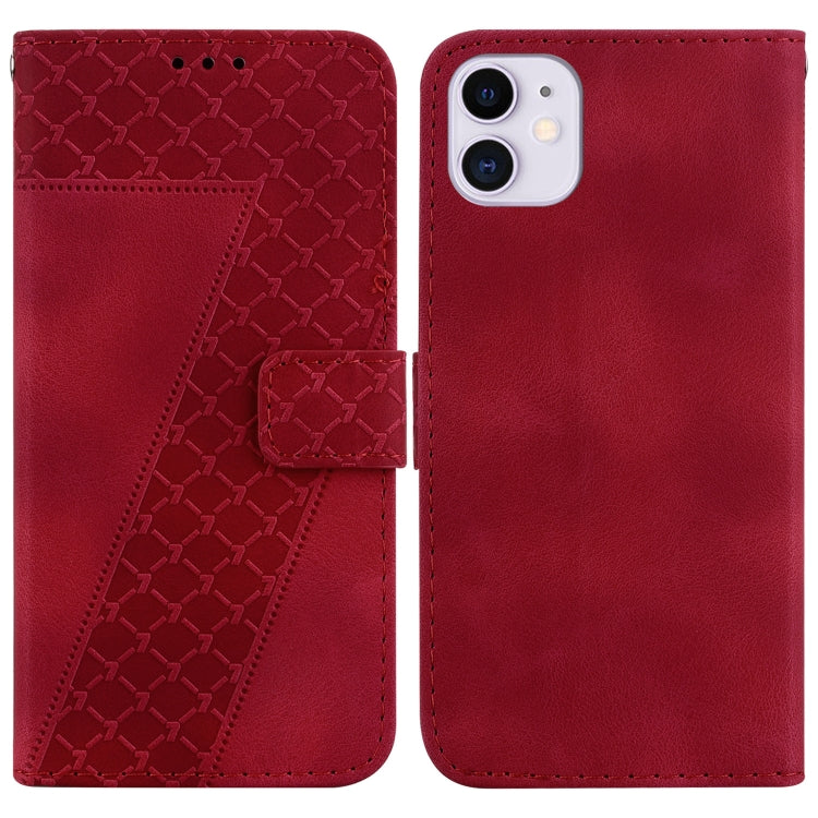 Seven-shaped Embossed Leather Phone Case, For iPhone 12 mini, For iPhone 11 Pro Max, For iPhone 11, For iPhone 11 Pro