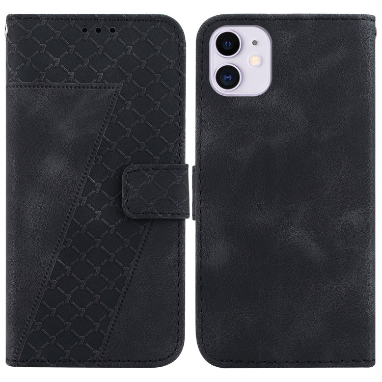 Seven-shaped Embossed Leather Phone Case, For iPhone 12 mini, For iPhone 11 Pro Max, For iPhone 11, For iPhone 11 Pro