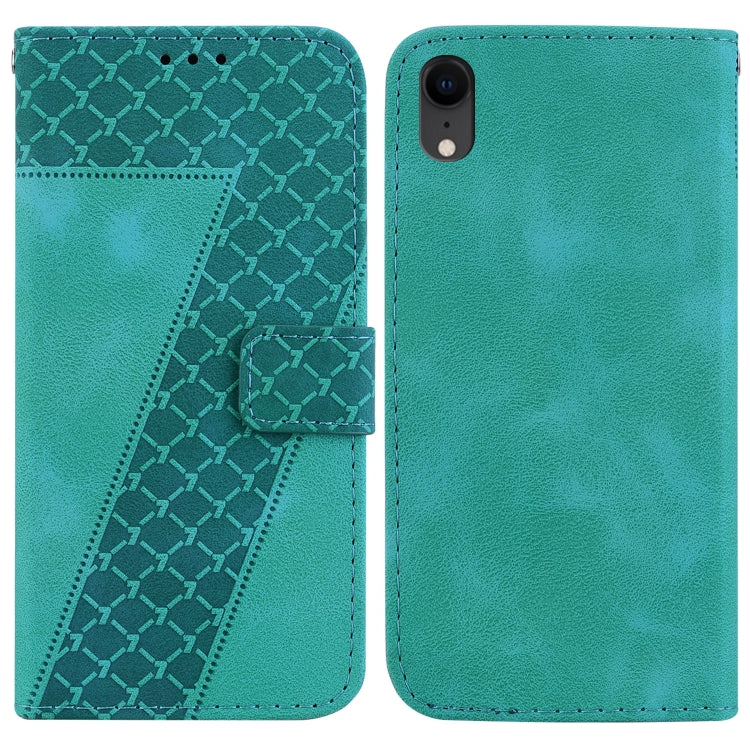 Seven-shaped Embossed Leather Phone Case, For iPhone X / XS, For iPhone XR, For iPhone XS Max
