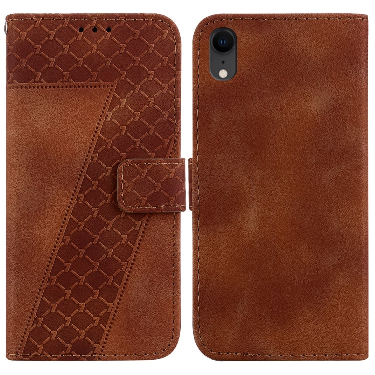 Seven-shaped Embossed Leather Phone Case, For iPhone X / XS, For iPhone XR, For iPhone XS Max