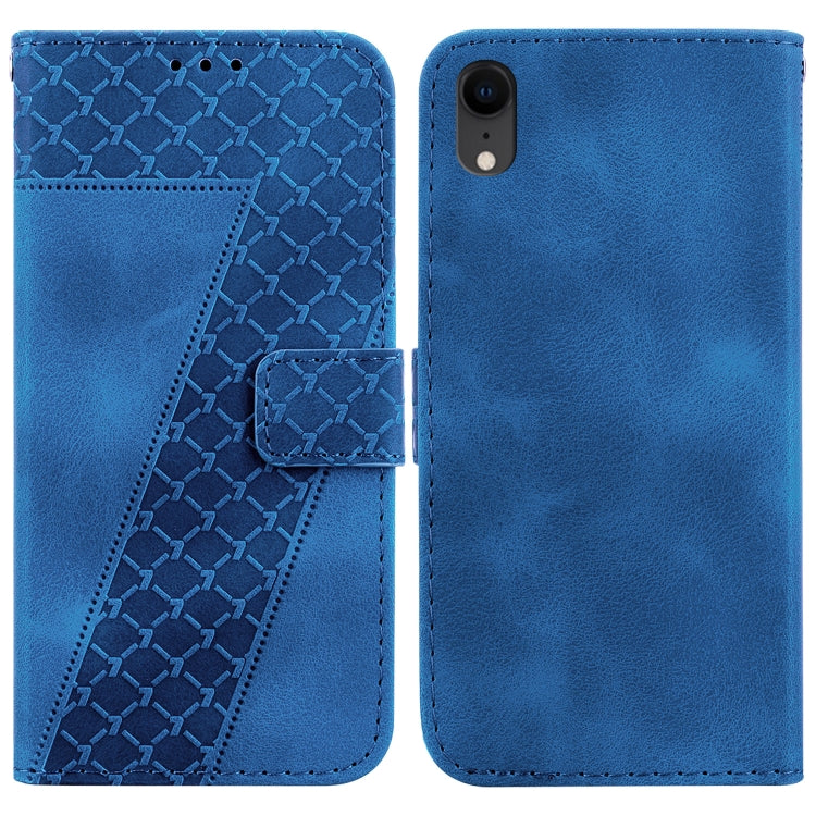 Seven-shaped Embossed Leather Phone Case, For iPhone X / XS, For iPhone XR, For iPhone XS Max