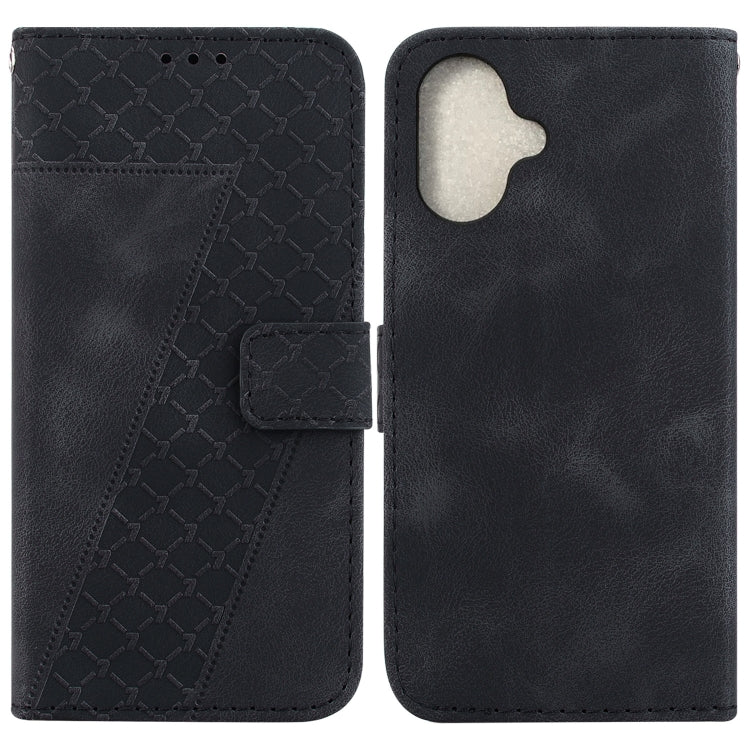Seven-shaped Embossed Leather Phone Case, iPhone 16e, For iPhone 16 Pro Max, For iPhone 16 Pro, For iPhone 16 Plus