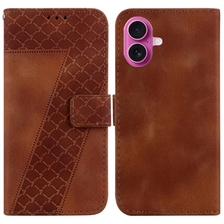 Seven-shaped Embossed Leather Phone Case, For iPhone 17 Pro Max, For iPhone 17 Pro, For iPhone 17, For iPhone 17 Air
